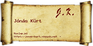 Jónás Kürt névjegykártya
