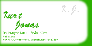 kurt jonas business card